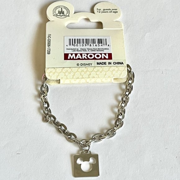 Disney Parks Mickey Mouse Ears Charm Bracelet Disneyana Silver Plated Charms - Picture 6 of 7